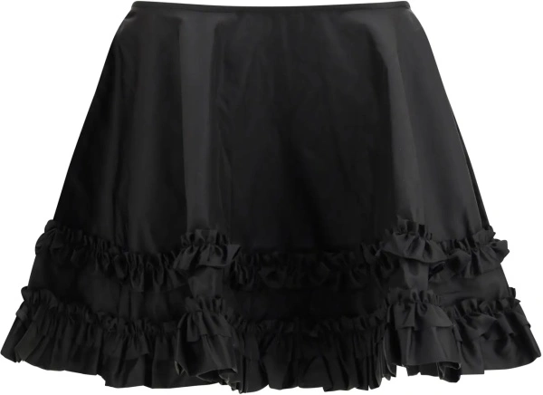 Fusta Duchesse Nylon Mini Frill Skirt