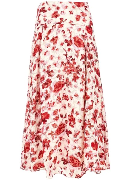 Fusta Silk-blend 'Hilza' long skirt