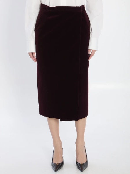 Fusta Wrap Skirt In Velvet