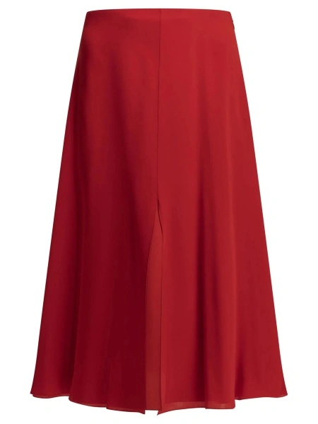 Fuste Flared midi skirt in silk