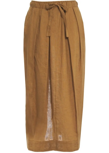 Fuste Linen midi skirt