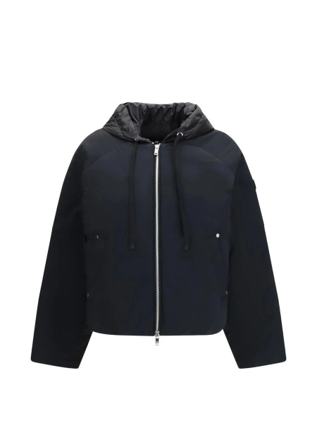 Geaca bomber Moose Knuckles neagra din pene si nylon
