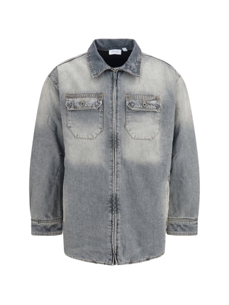 Geaca de blugi Off-White Bookish gri