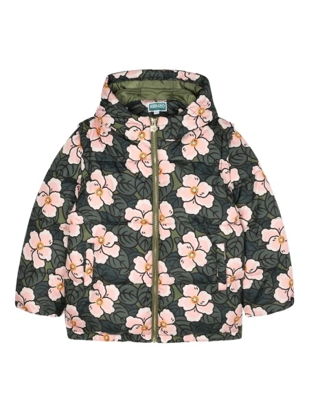 Geaca de iarna Kenzo verde din polyester