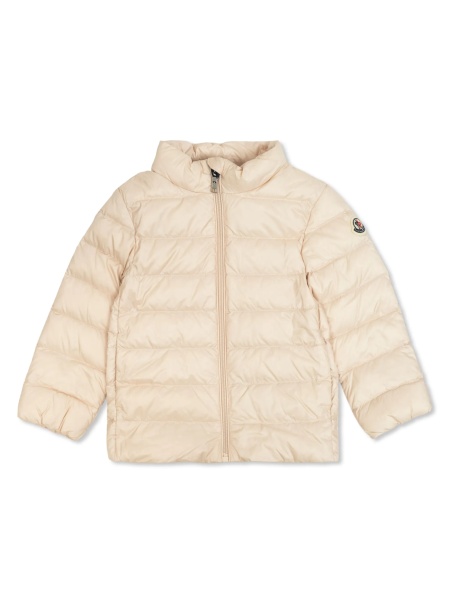 Geaca de iarna Moncler roz din poliamida