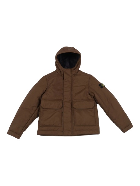 Geaca de iarna Stone Island verde din nylon