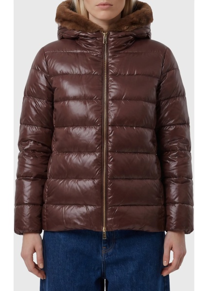 Geaca de Iarna Ultralight Down Jacket With Faux Fur