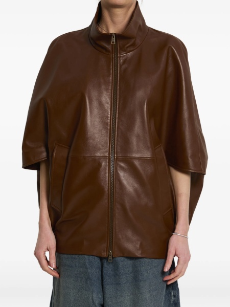 Geaca de piele Balenciaga maro