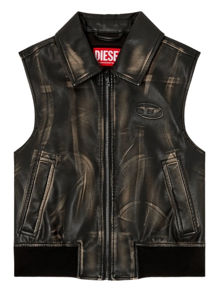 Geaca de piele Diesel neagra