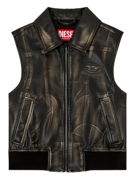 Geaca de piele Diesel neagra