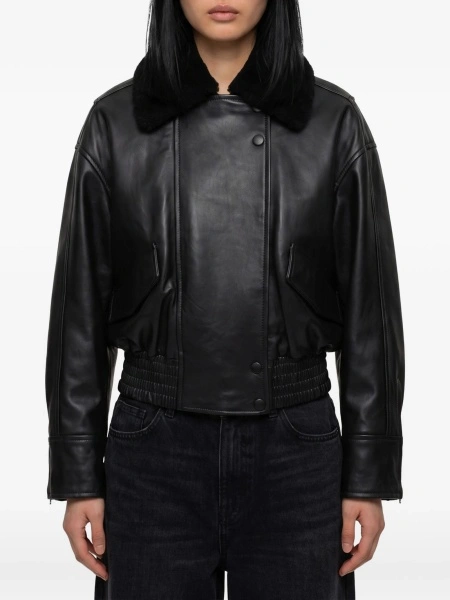 Geaca de piele IVY OAK neagra