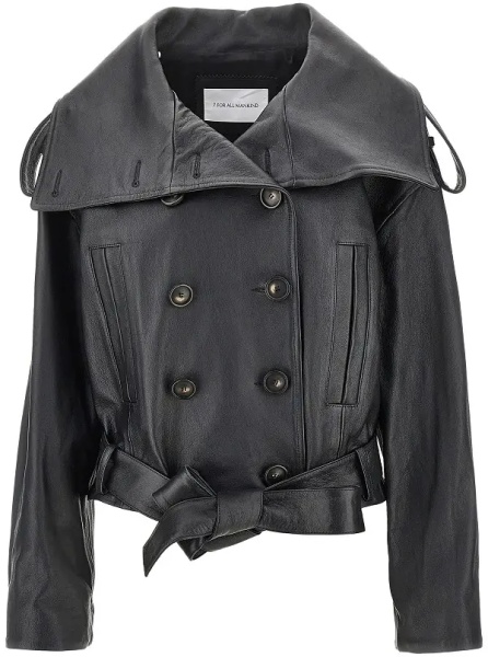 Geaca de Piele Leather double-breasted jacket