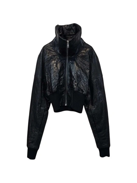 Geaca de piele Rick Owens neagra din piele
