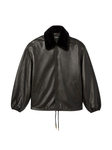Geaca de piele Willy Chavarria neagra din piele
