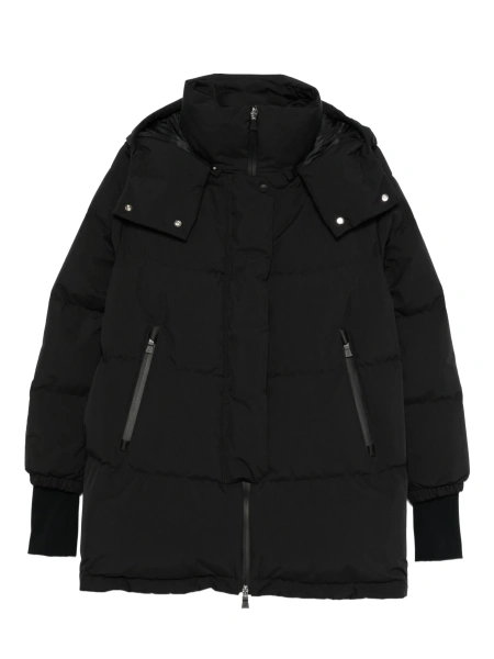 Geaca Oversize Herno neagra din polyester si poliuretan