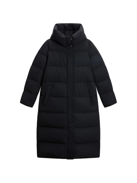 Geaca Oversize Woolrich neagra din elastan si poliamida