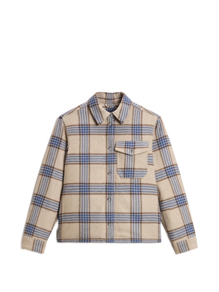 Geaca Oversize Woolrich neutra din lana si poliamida