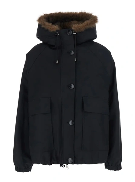 Geaca parka VALENTINI 1972 neagra din bumbac