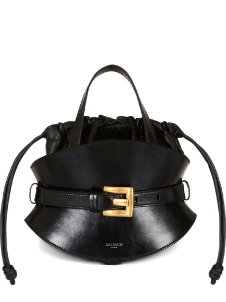 Geanta de mana Balmain neagra din piele