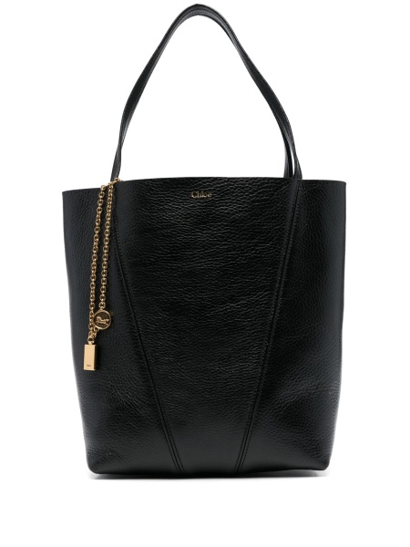 Geanta de mana Chloe neagra din piele