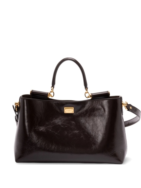 Geanta de mana Dolce & Gabbana maro din piele