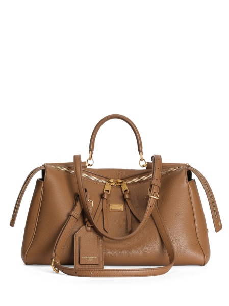 Geanta de mana Dolce & Gabbana maro din piele