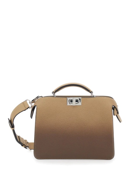 Geanta de mana 'ISeeU Small' Beige Handbag with Removable Internal Pocket and Faded Effect in Leather Man