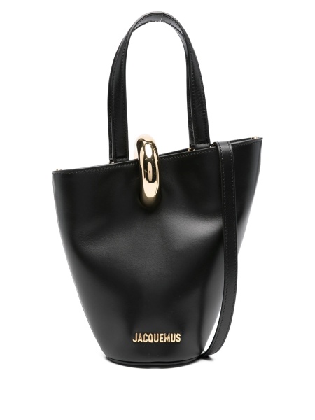Geanta de mana JACQUEMUS Bambola neagra din piele