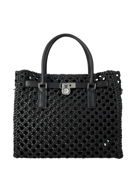 Geanta de mana Michael Kors neagra din poliuretan si polyester