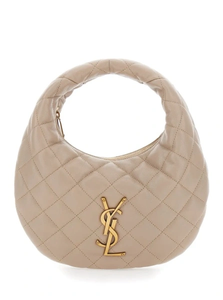 Geanta de mana Saint Laurent bej din piele 'Icare'
