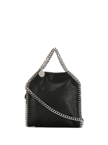 Geanta de mana Stella McCartney falabella neagra din polyester si poliester reciclat