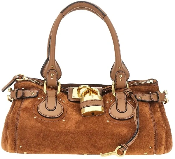 Geanta de mana Suede leather 'Paddington' bag