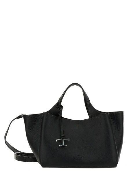 Geanta de mana TOD'S 'T Timeless' neagra din piele