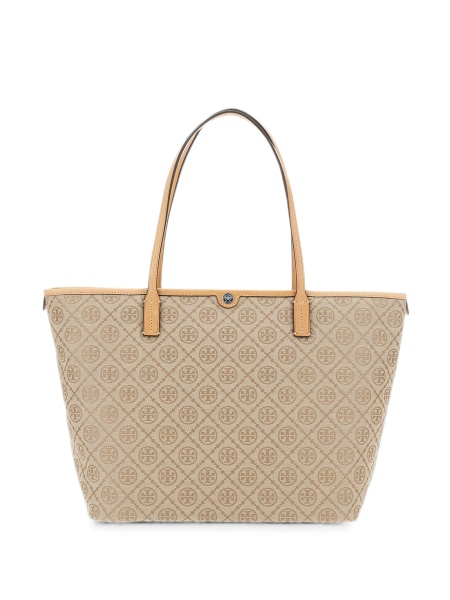 Geanta de mana Tory Burch neutra din polyester si bumbac