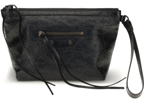 Geanta de mana Vintage-effect leather Pouch