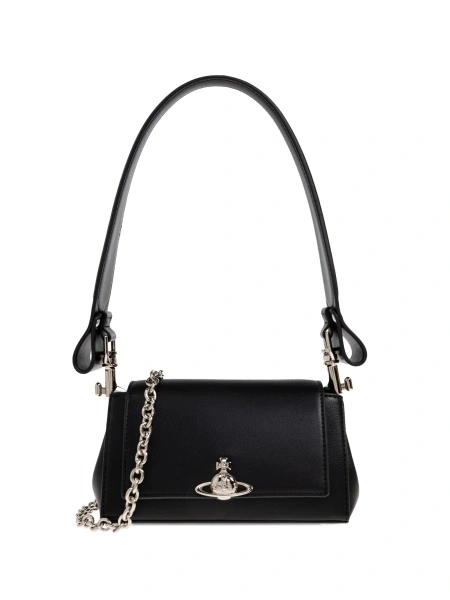Geanta de mana Vivienne Westwood neagra din polyester