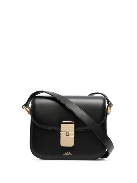 Geanta de umar A.P.C. neagra din piele