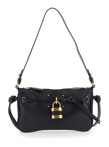 Geanta de umar Chloe neagra din piele 'Paddington'