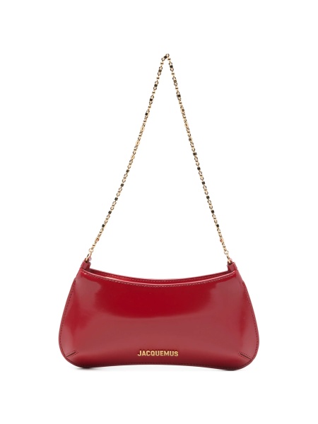 Geanta de umar JACQUEMUS Bisou rosie din piele