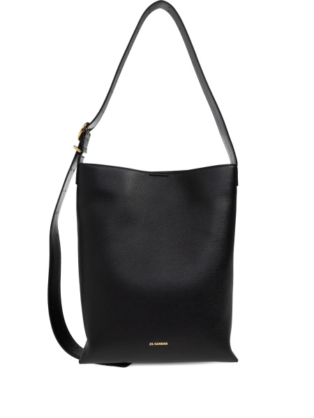 Geanta de umar Jil Sander neagra din piele