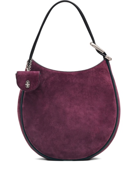 Geanta de umar Marc Jacobs violet din piele intoarsa