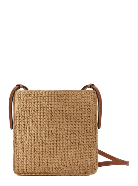 Geanta de umar Neja NS Bag with Raffia Straps in Beige Unisex