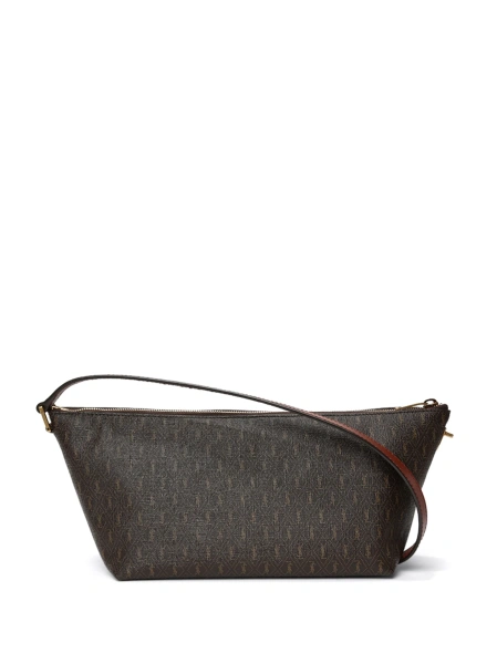 Geanta de umar Saint Laurent maro din piele si bumbac
