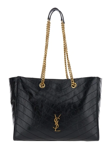 Geanta de umar Saint Laurent 'Niki' neagra din piele