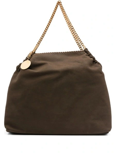 Geanta de umar Stella McCartney falabella maro din poliuretan si poliamida
