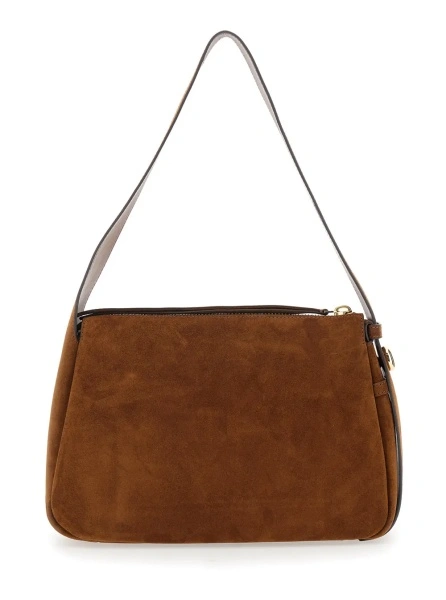 Geanta de umar Tory Burch maro din piele 'Romy'