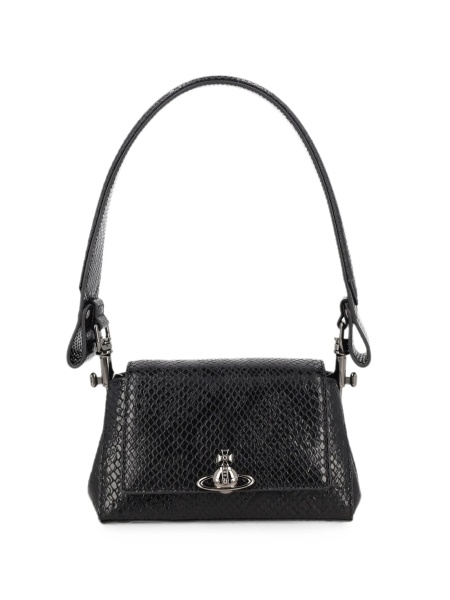 Geanta de umar Vivienne Westwood neagra din piele
