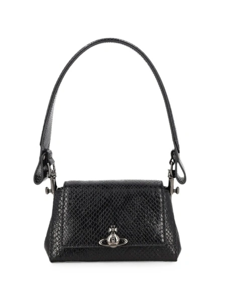 Geanta de umar Vivienne Westwood neagra din piele