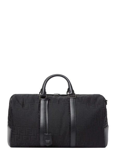 Geanta de voiaj Black Travel Bag with Adjustable and Removable tering in Tech Fabric for MenShoulder Strap with Lock and Logo Let