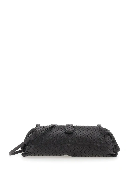 Geanta plic Bottega Veneta maro din piele